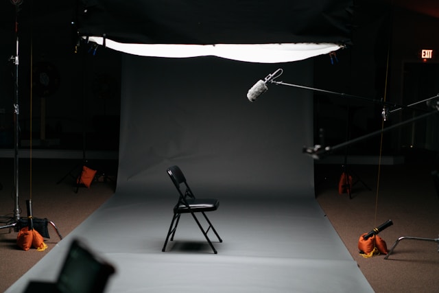 chair in empty studio